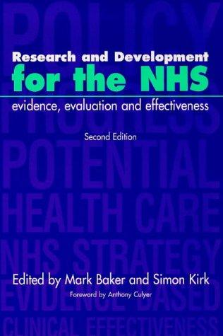 Cover for Research and development for the NHS
