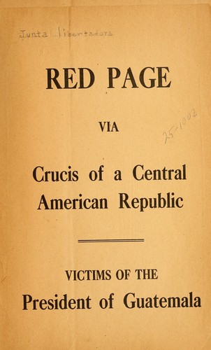 Cover for Red page; Via Crucis of a Central American republic, victims of the president of Guatemala