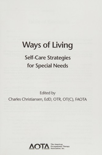 Cover for Ways of living