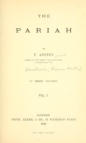 Cover for pariah