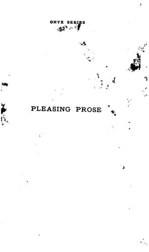 Cover for Pleasing prose