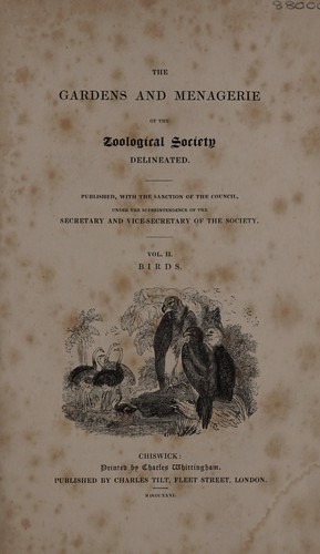Cover for The gardens and menagerie of the Zoological Society delineated