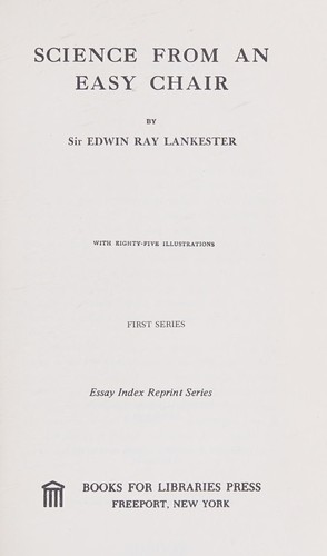 Cover for Science from an easy chair.