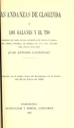 Cover for Las andanzas de Clorinda, o, Los galanes y el tío