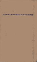 Cover for Three physico-theological discourses
