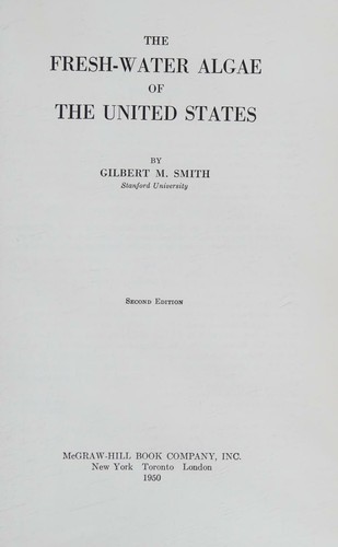 Cover for The fresh-water algae of the United States