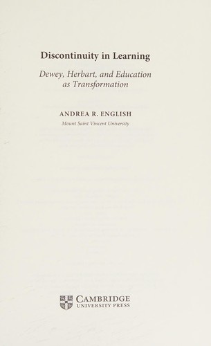 Cover for Discontinuity in Learning