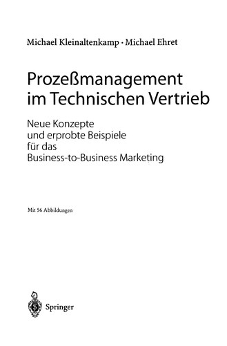 Cover for Prozeßmanagement im Technischen Vertrieb
