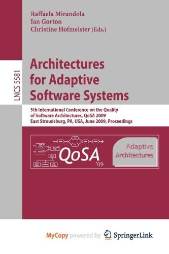 Cover for Architectures for Adaptive Software Systems