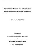 Cover for Population Policies and Programs