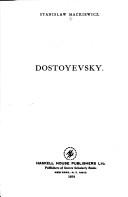 Cover for Dostoievski