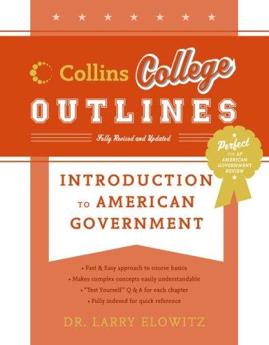 Cover for Introduction to American Government (Collins College Outlines)