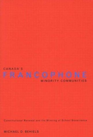 Cover for Canada's Francophone minority communities