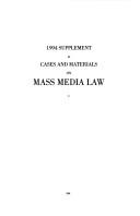 Cover for Mass Media Law: Cases & Materials
