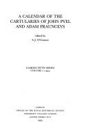 Cover for A Calendar of the Cartularies of John Pyel and Adam Fraunceys (Camden Fifth Series, Vol 2)