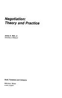 Cover for Negotiation, theory and practice