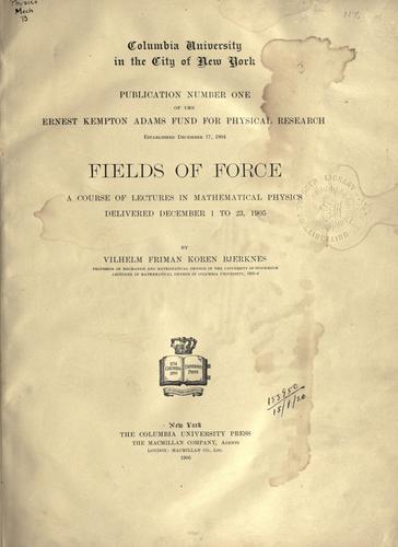 Cover for Fields of force.