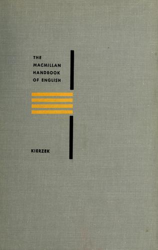 Cover for The Macmillan handbook of English.