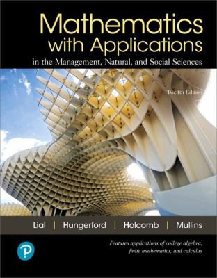 Cover for Mathematics with Applications in the Management, Natural, and Social Sciences