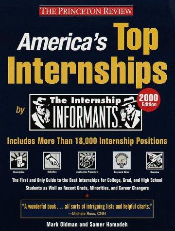 Cover for America's Top Internships, 2000 Edition