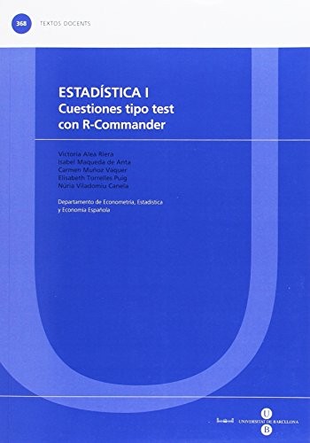 Cover for Estadística I. Cuestiones tipo test con R-Commander