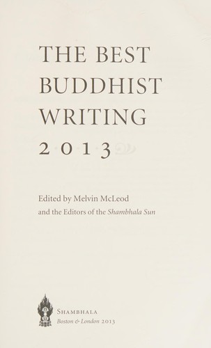 Cover for The best Buddhist writing 2013