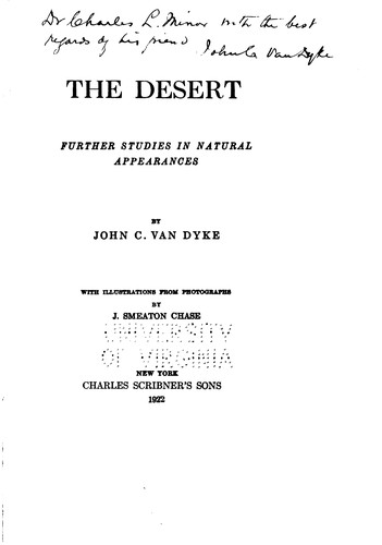 Cover for The Desert: Further Studies in Natural Appearances