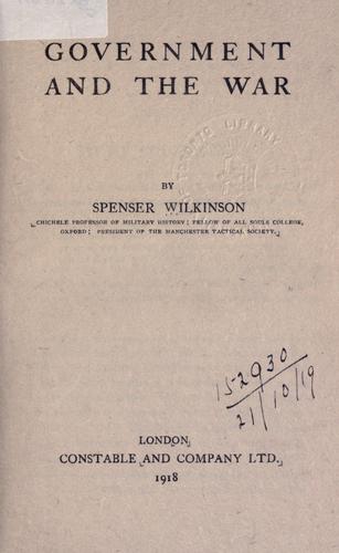 Cover for Government and the war.