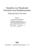 Cover for Prooimion zum Pindarkommentar