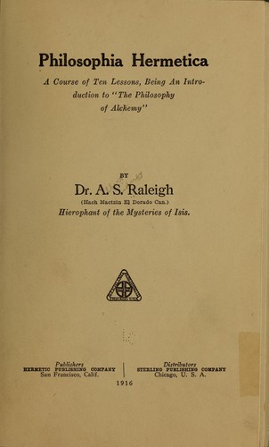 Cover for Philosophia hermetica