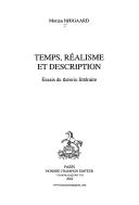 Cover for Temps, réalisme et description