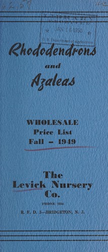 Cover for Rhododendrons and azaleas