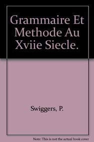 Cover for Grammaire et méthode au XVIIe siècle