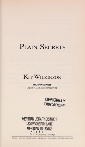 Cover for Plain secrets