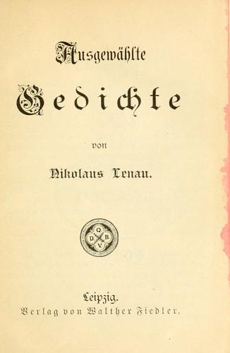 Cover for Ausgewählte Gedichte.