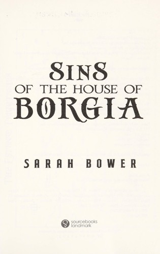 Cover for Sins of the House of Borgia