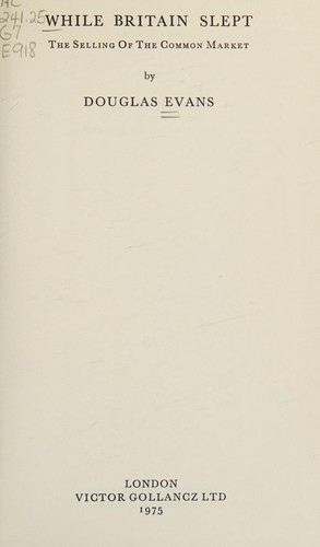 Cover for While Britain slept