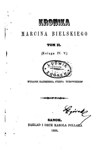 Cover for Kronika Marcina Bielskiego