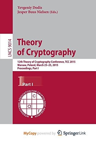Cover for Theory of Cryptography