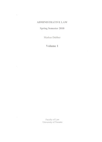 Cover for Administrative law
