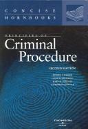 Cover for Principles of Criminal Procedufe