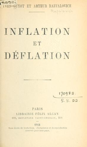 Cover for Inflation et déflation.
