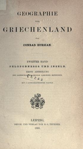 Cover for Geographie von Griechenland.