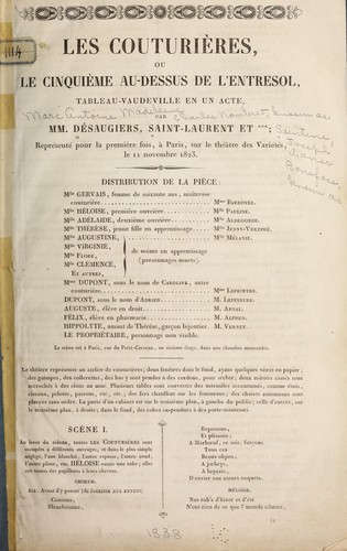 Cover for Les couturières