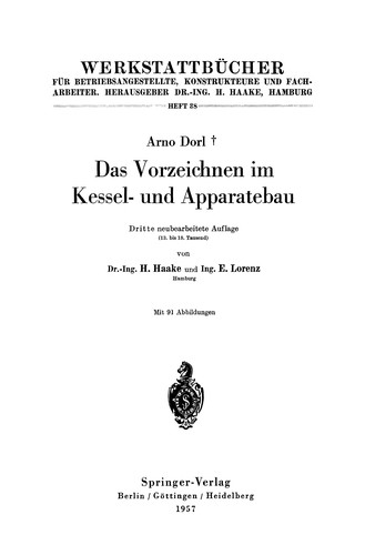Cover for Das Vorzeichnen im Kessel- und Apparatebau