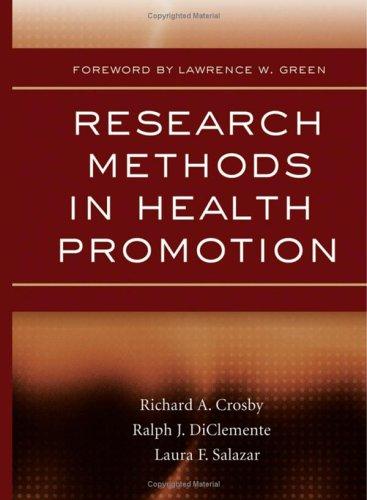 Cover for Research methods in health promotion