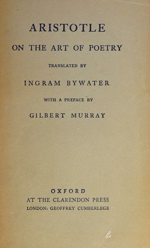 Cover for Aristotle on the Art of Poetry