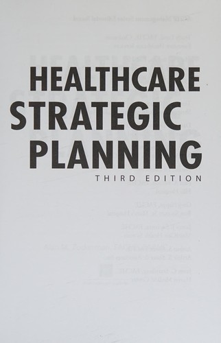 Cover for Healthcare strategic planning
