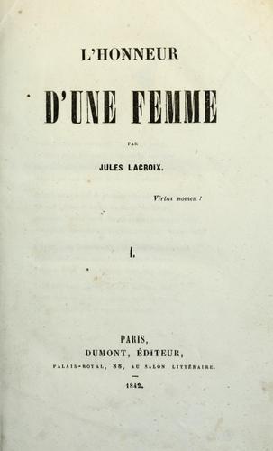 Cover for L'honneur d'une femme