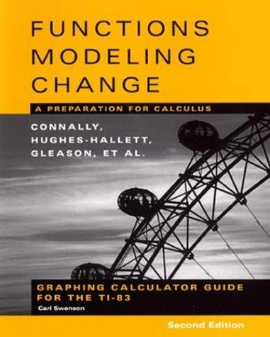 Cover for Graphing Calculator Guide for the TI-83 to accompany Functions Modeling Change